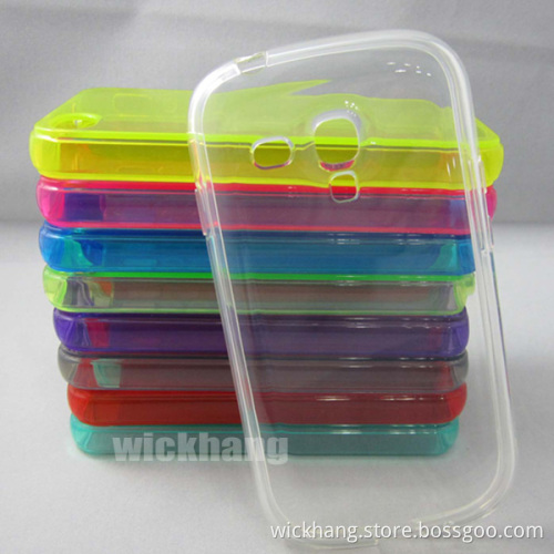 Colorful Crystal Clear TPU Soft Phone Case for Samsung Galaxy S3 Mini I8190